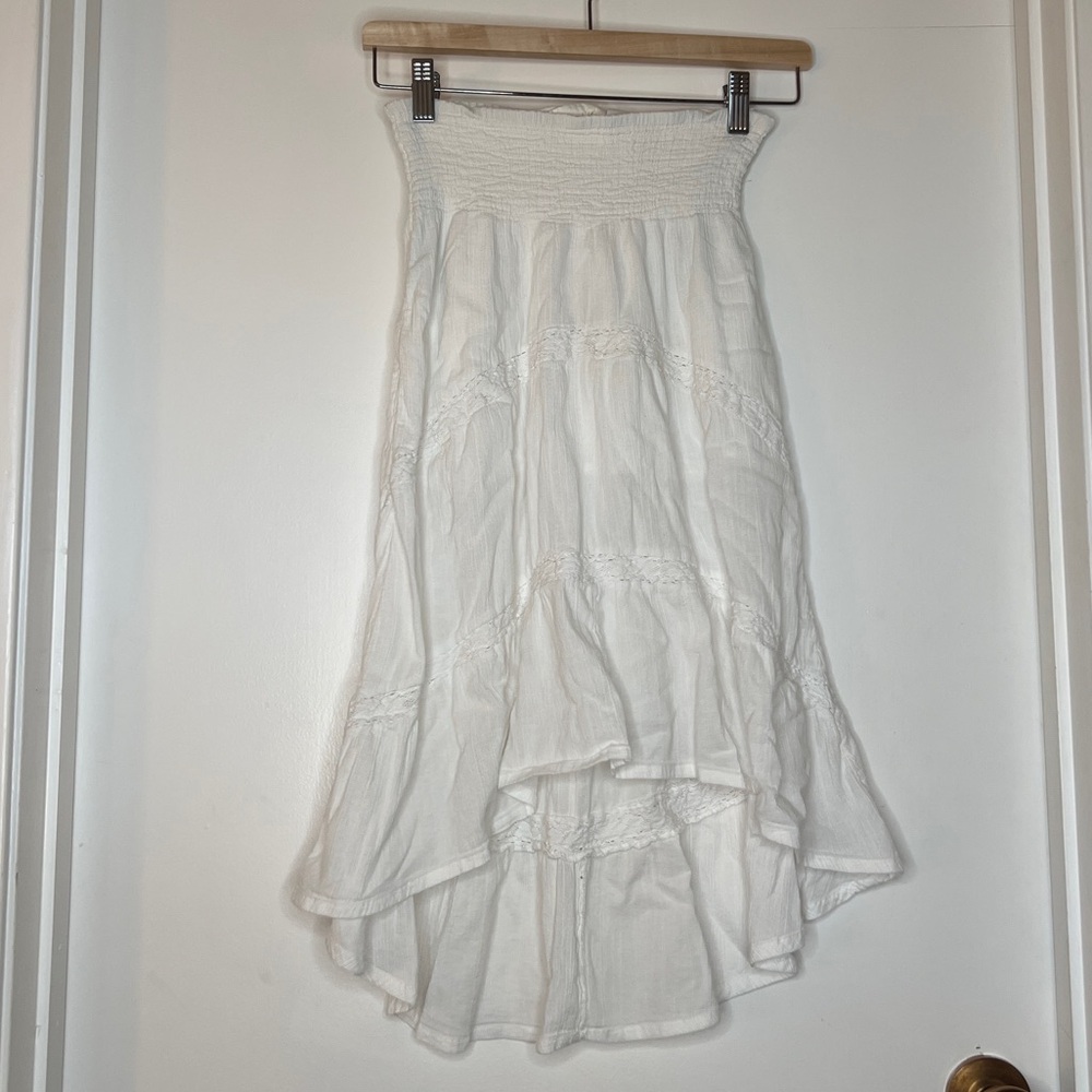 H&M white midi skirt